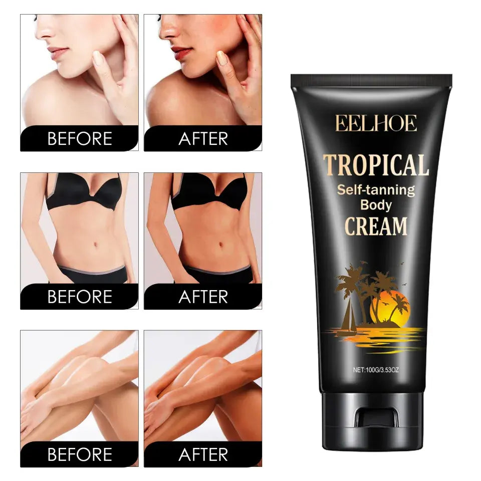 Crema Autobronceadora Tropical para Cuerpo | Bronceado Natural sin Sol y Acabado Uniforme