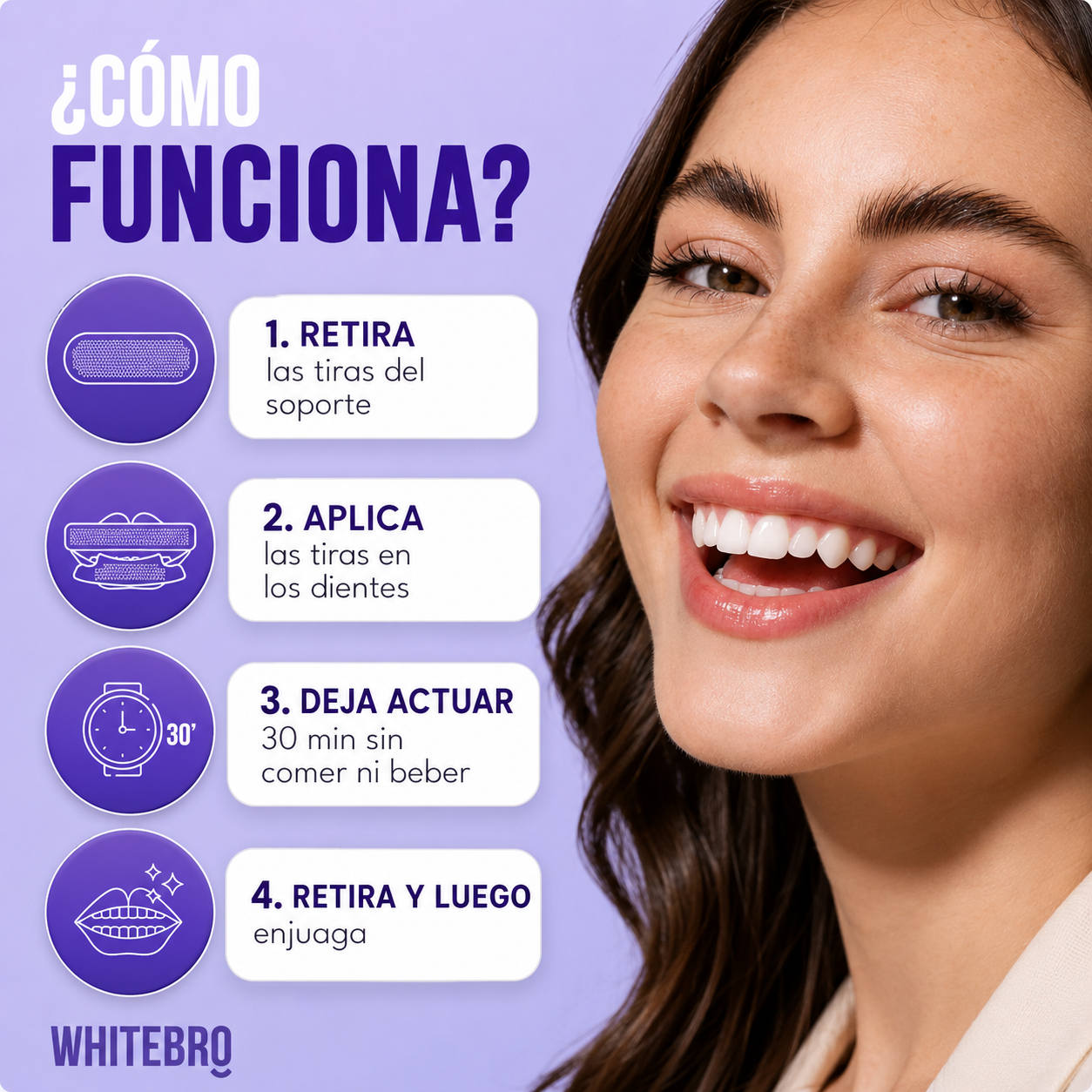 Tiras Blanqueadoras Dentales V34 (14 Unidades) – Elimina el Amarillo y Blanquea tus Dientes en Casa