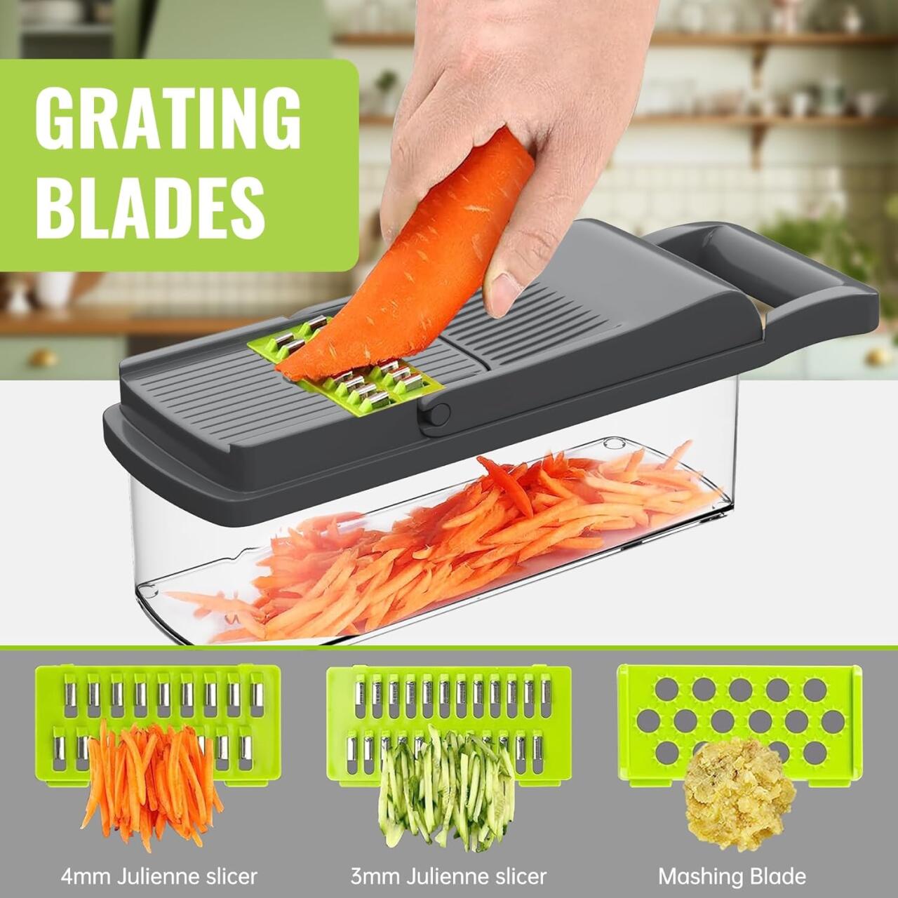 Cortador multifunción de Verduras 16 en 1 Mandolina de Cocina Profesional