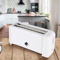 Tostador eléctrico 4 rebanadas  6 nivele de tostado, 1200W cuerpo de acero inoxidable Blanco