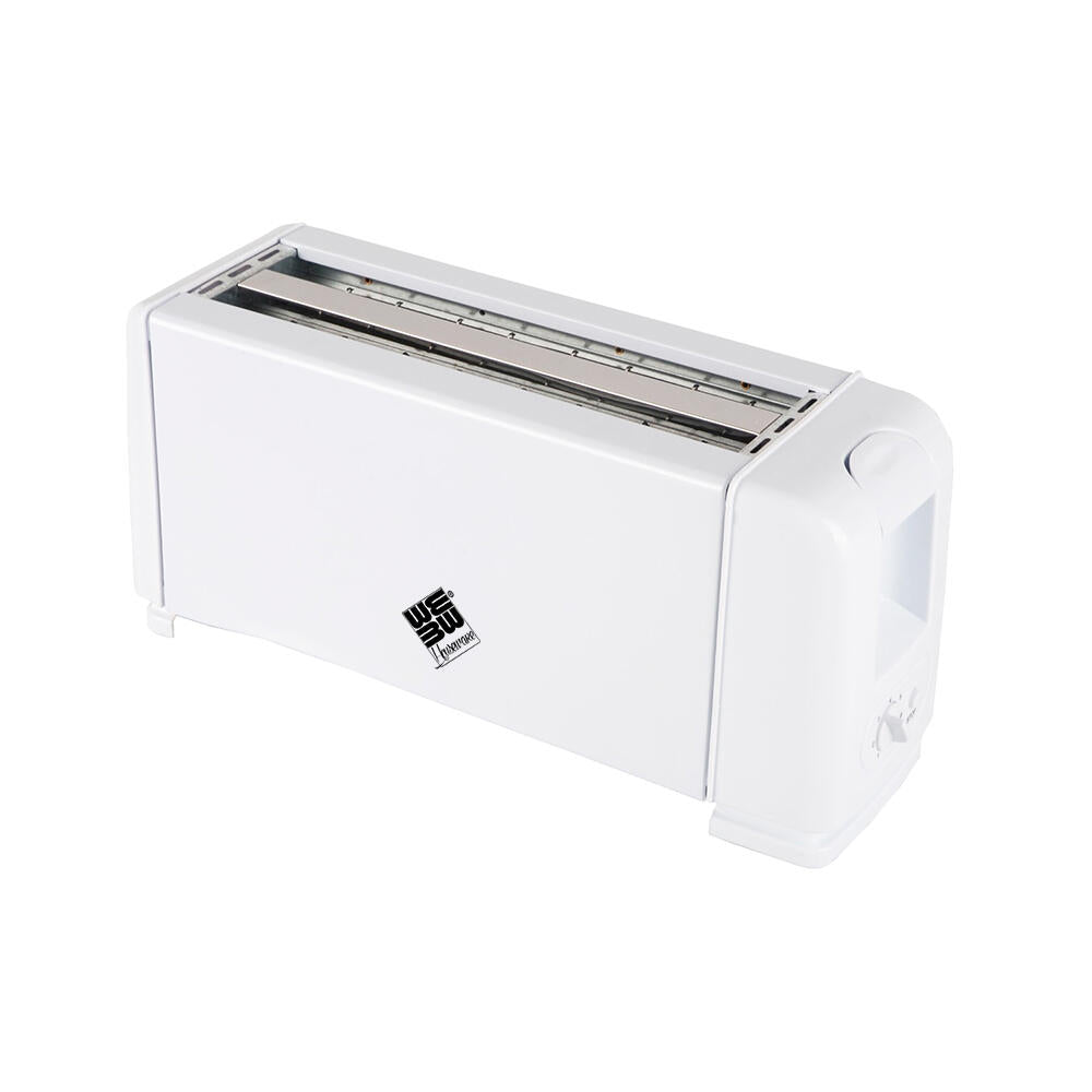 Tostador eléctrico 4 rebanadas  6 nivele de tostado, 1200W cuerpo de acero inoxidable Blanco