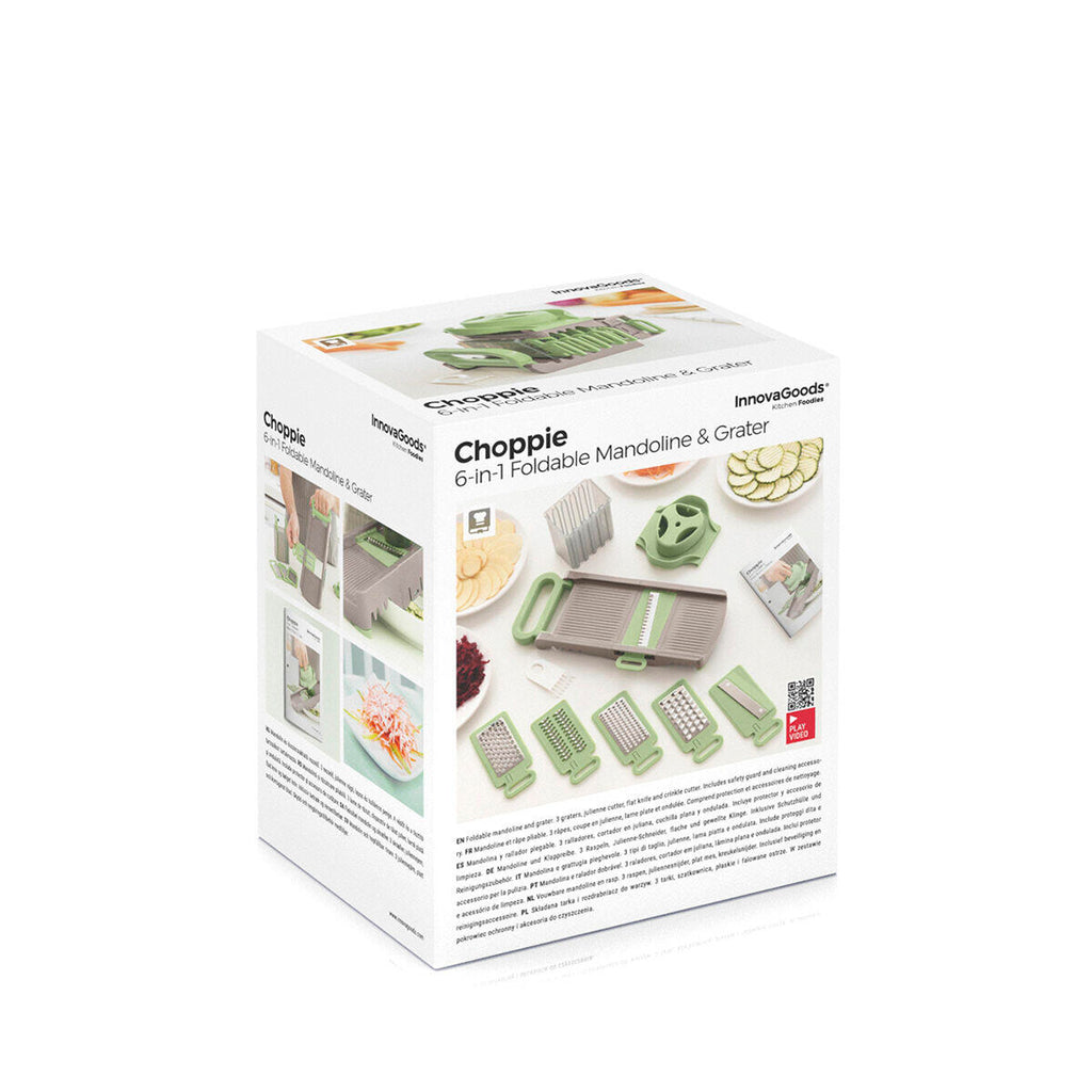 Mandolina-Rallador Plegable 6 en 1 Choppie InnovaGoods
